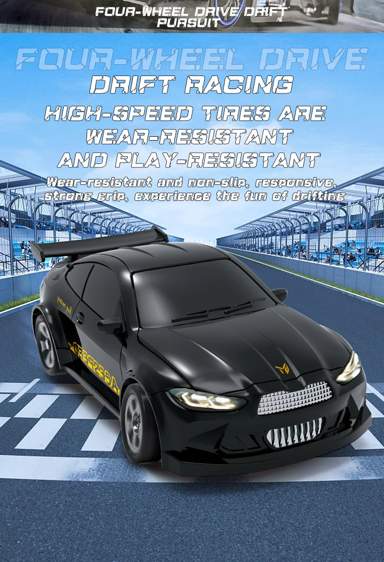1/64 RC Car Four-Wheel Drive Remote Control Desktop Stunt Car Full Proportions Mini Racing Drift Car Toy Model Boy Gift