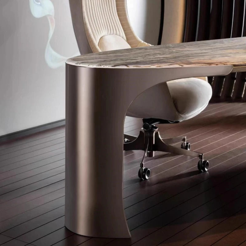 mid-century Marble office desk high-end luxury fashion design Computer desk Elegant comfortable mesa para escritório furniture