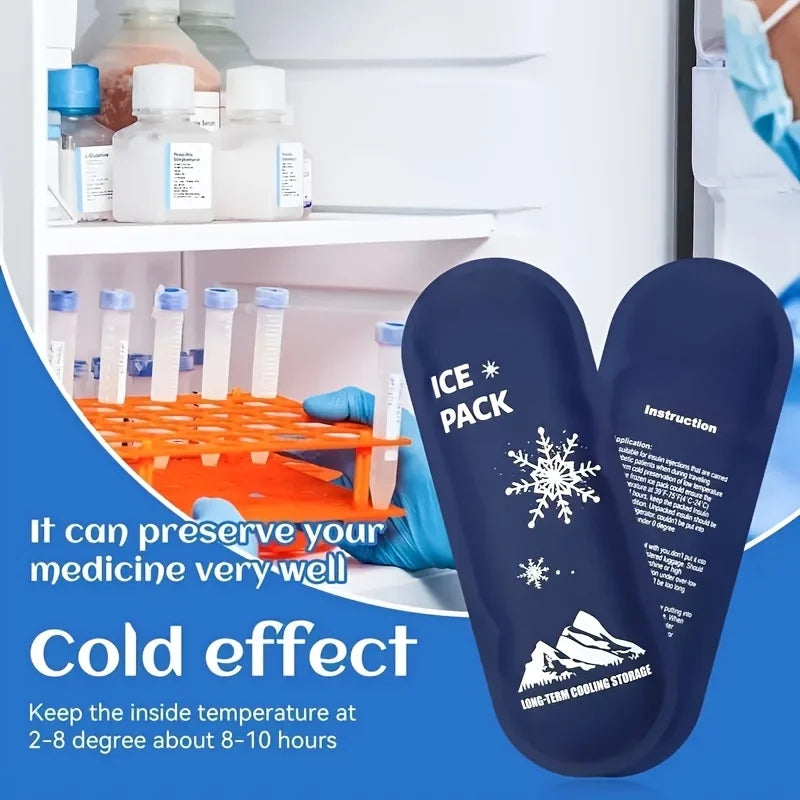 1/6pcs Portable Cooling Ice Bags with Insulin Container Gel Ice Bag Travel Set for Diabetic Outdoor Use Ice Cooler Pack Storage