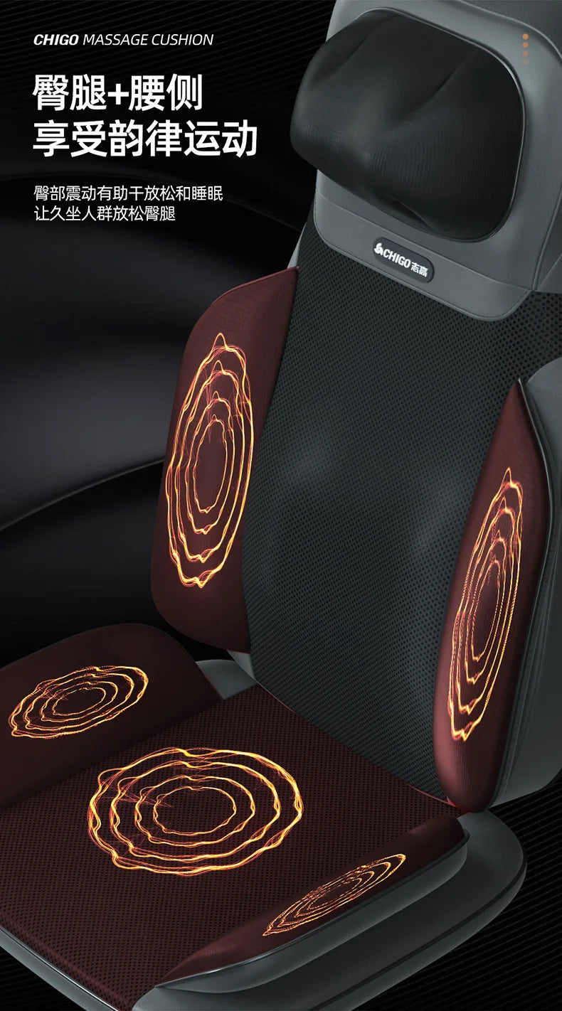 Dual-purpose Heat Cushion Lumbar Spine Shoulder Cervical Back Heat Massage Kneading Shoulder Neck Massager with Remote Control