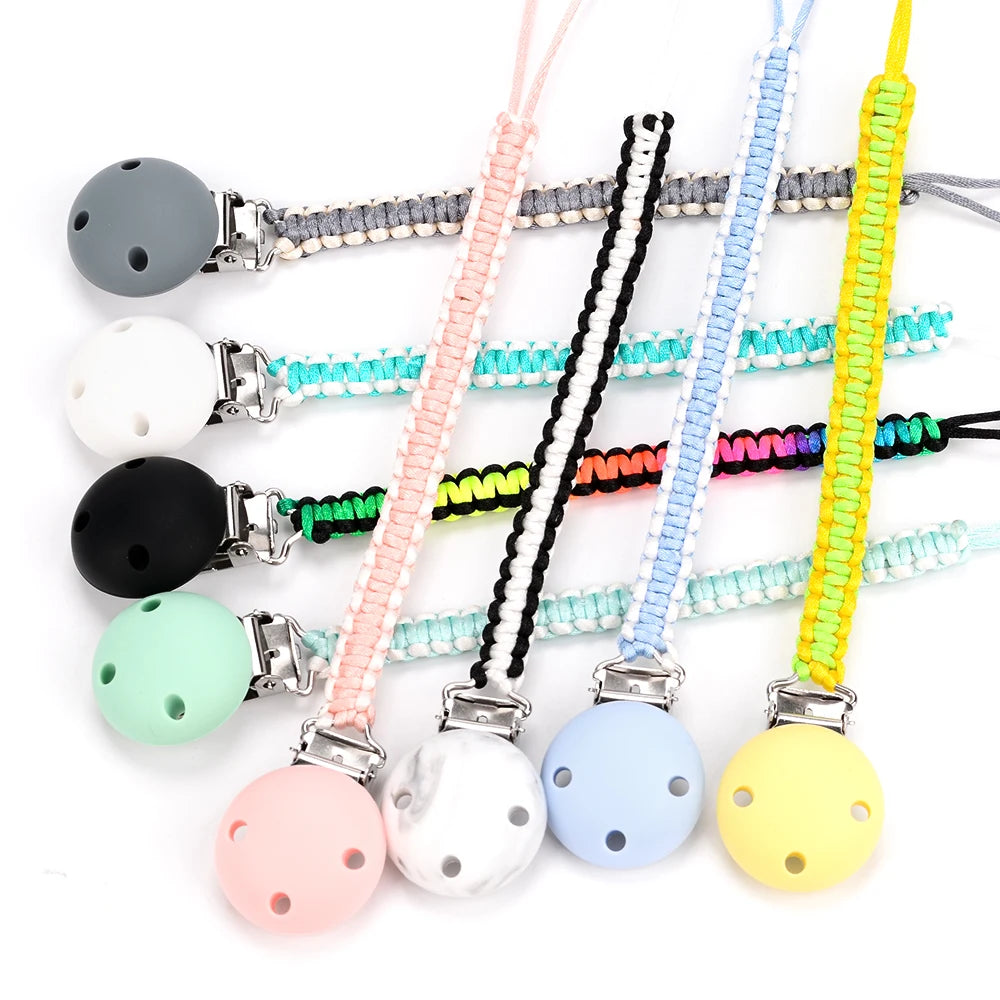 Lofca Silicone Clip 5 PCS Baby Pacifiers for DIY Pacifier Chain Nursing Teething Baby Gifts Food Grade Free BPA Baby