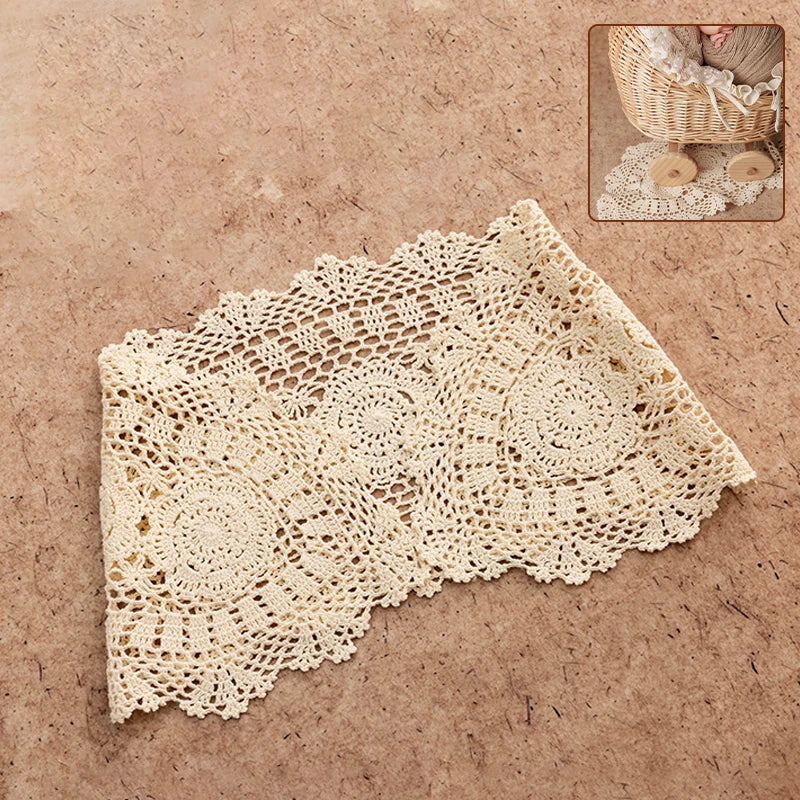 0-1month Newborn Photography Props Baby Girl Boy Cradle Prop Knitted Pompom Hat Posing Pillows Infants Studio Shooting Accessori