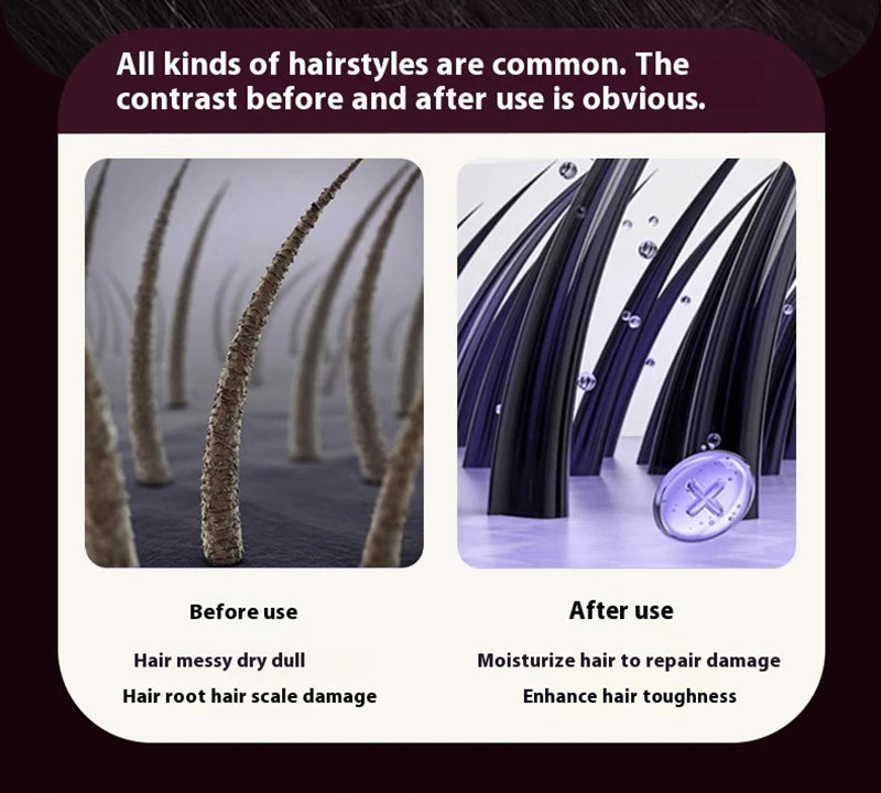 Wireless Straight Curling Hair Comb Heating Negative Ion Hair Straightener Rechargeable Anti-scalding Electric Hair Care Brushes