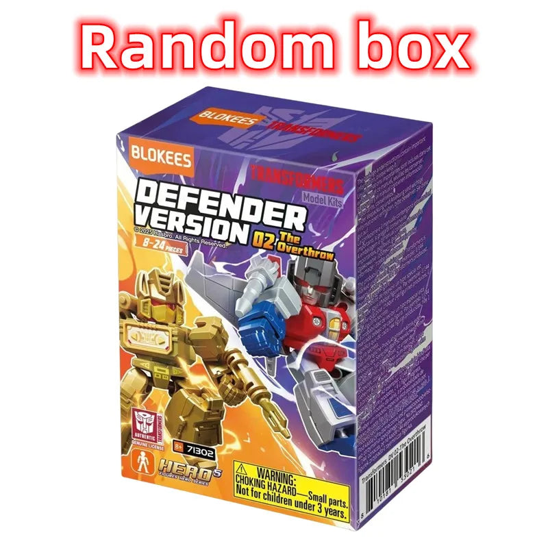 Original BLOKEES Defender Version 1-4 Transformer Building Blocks Toys 5.5cm Mini CORONATION Starscream Bumblebee Action Figure