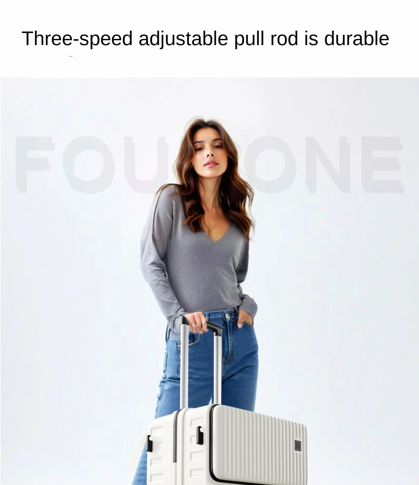 20"24"26 Inch Travel Suitcase Front Opening Luggage Laptop Boarding Case USB Charging Trolley Case with Wheels Carry on Luggage
