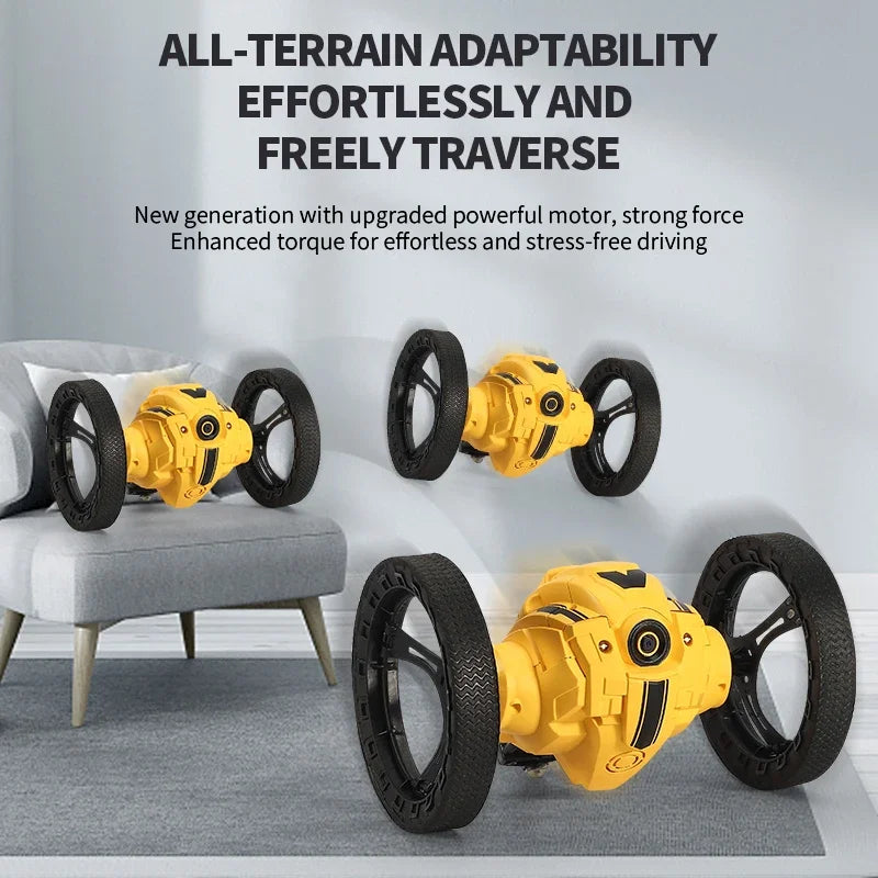 RC Stunt Car With Wifi Hd Camera Bounce Car Flexible Wheels Rotation Led Light Remote Control Jumping Vehicle Toy Gift Q207