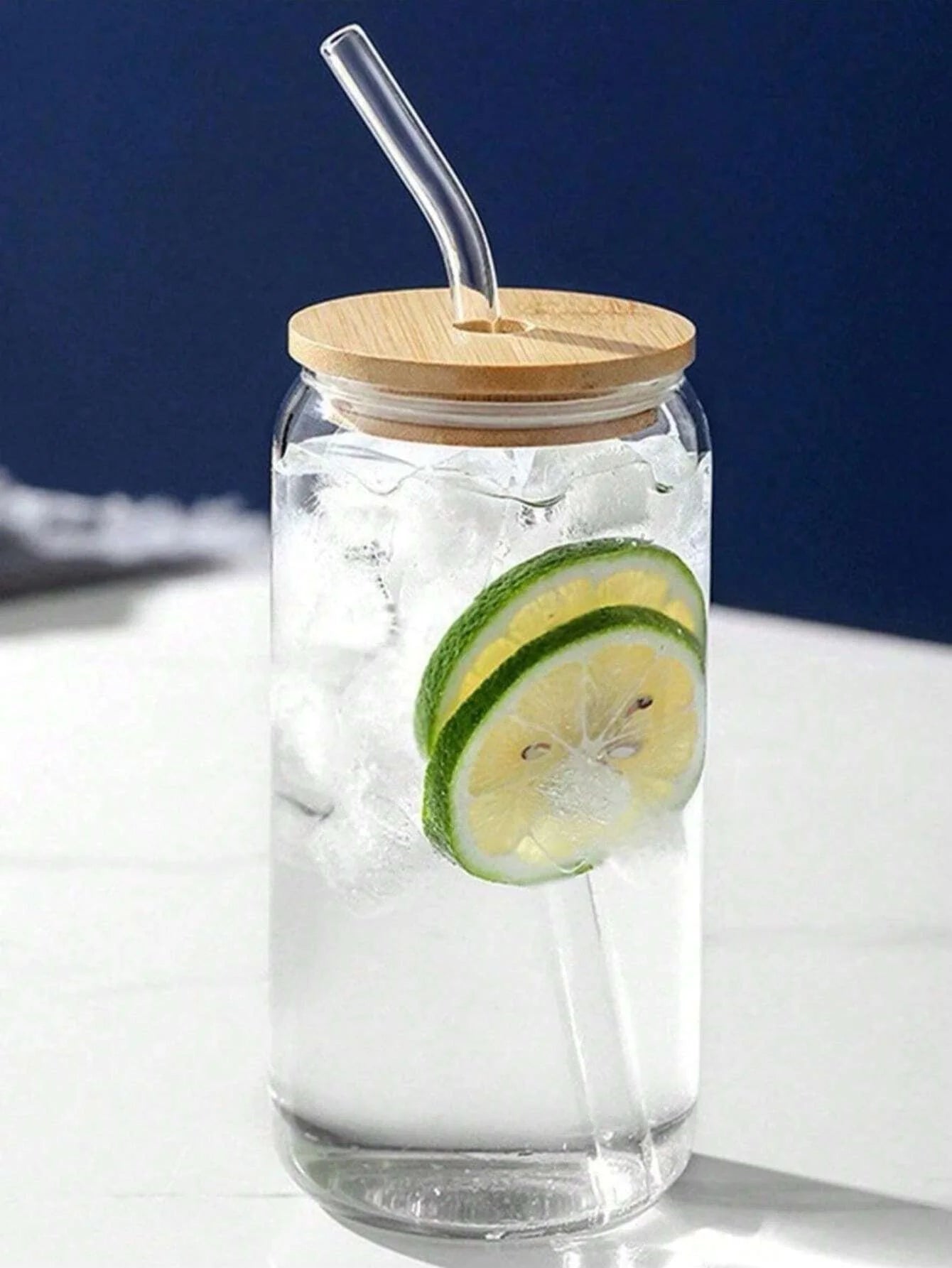 500ml Glass Cup With Lid and Straw Transparent Bubble Tea Cup Juice Glass Beer Can Milk Mocha Cups Breakfast Mug Drinkware