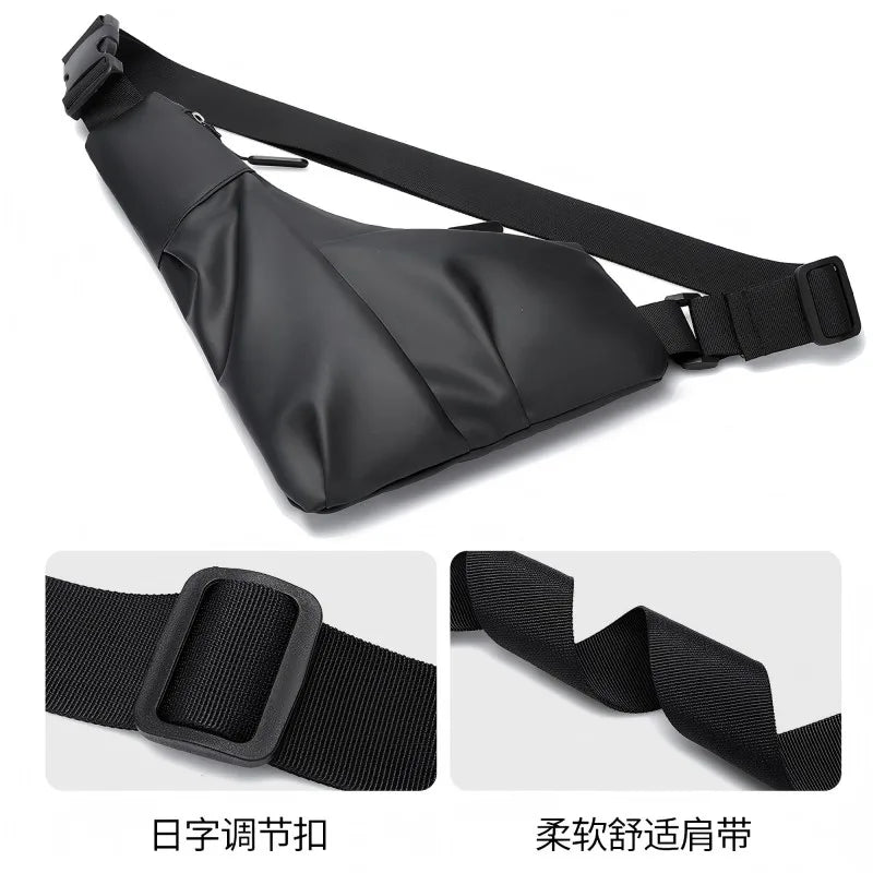 1pc Anti-Theft Triangle cross Bag with Adjustable Strap - Casual Chest Bag for Men,Ideal for Outdoor Activities,Commuting,Travel