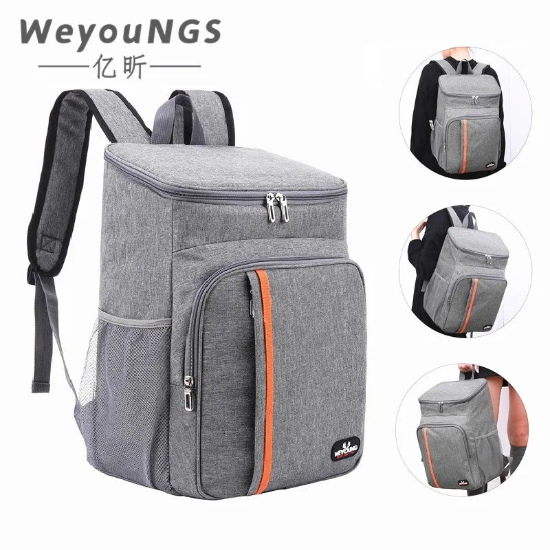 20L Outdoor Thermal Cooler Backpack Bags Insulated Leakproof Lunch Bag Camping Drink Refrigerator Picnic Food Fresh Keeping Bag