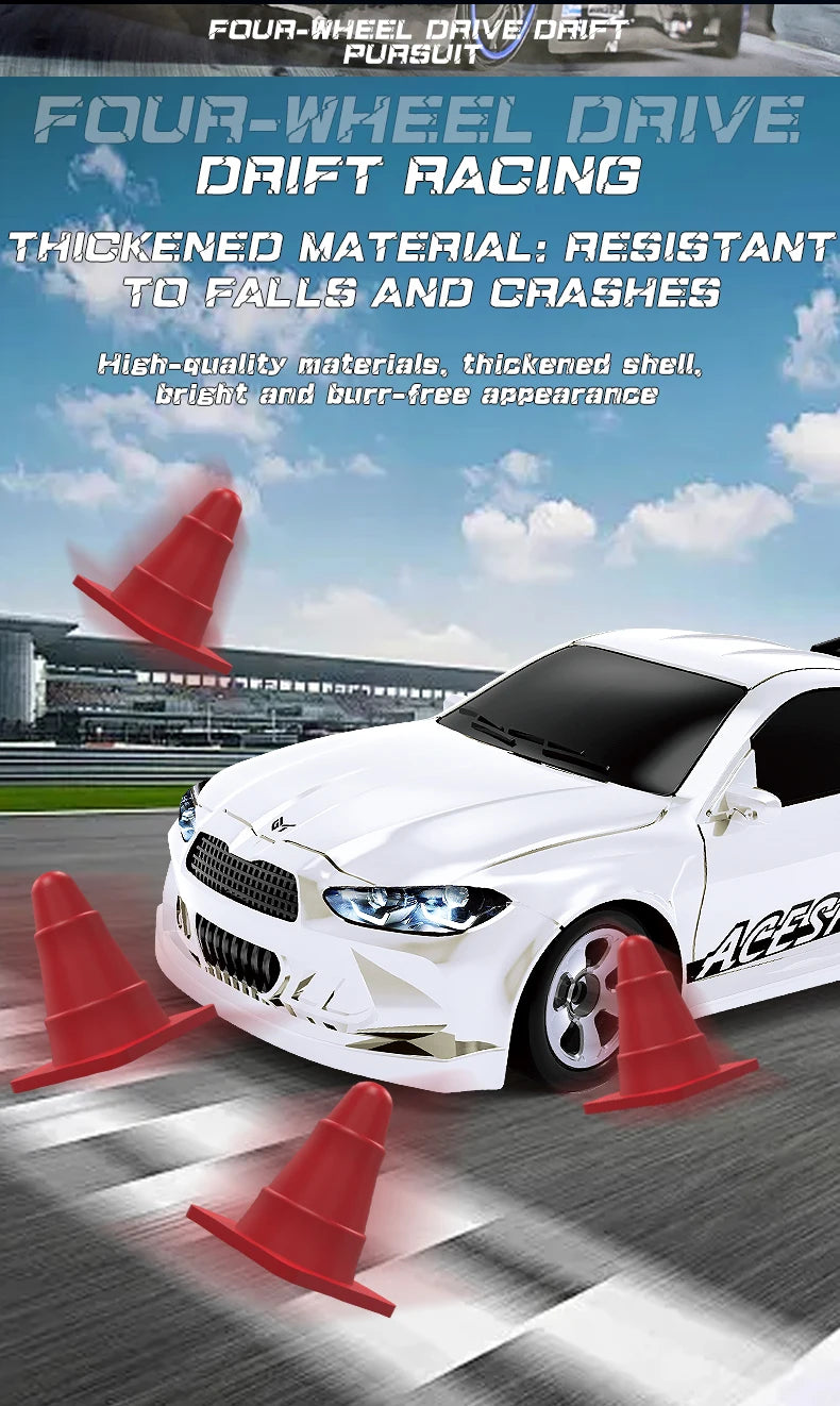 1/64 RC Car Four-Wheel Drive Remote Control Desktop Stunt Car Full Proportions Mini Racing Drift Car Toy Model Boy Gift