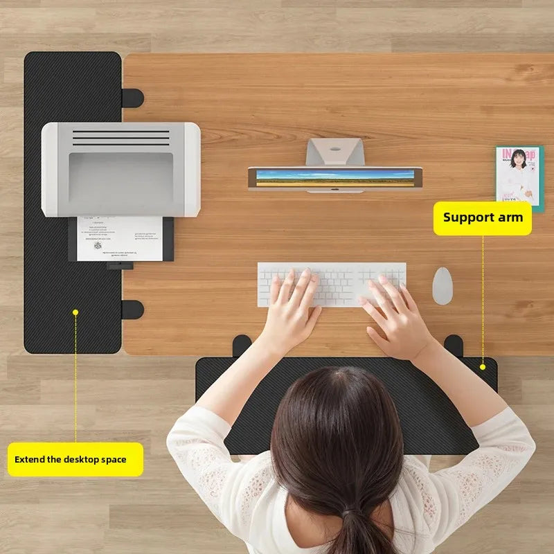 Desk Extension Board Foldable Widening Laptop Table Expander Hand Rest Support Home Office No Drill Computer Desk Extensions
