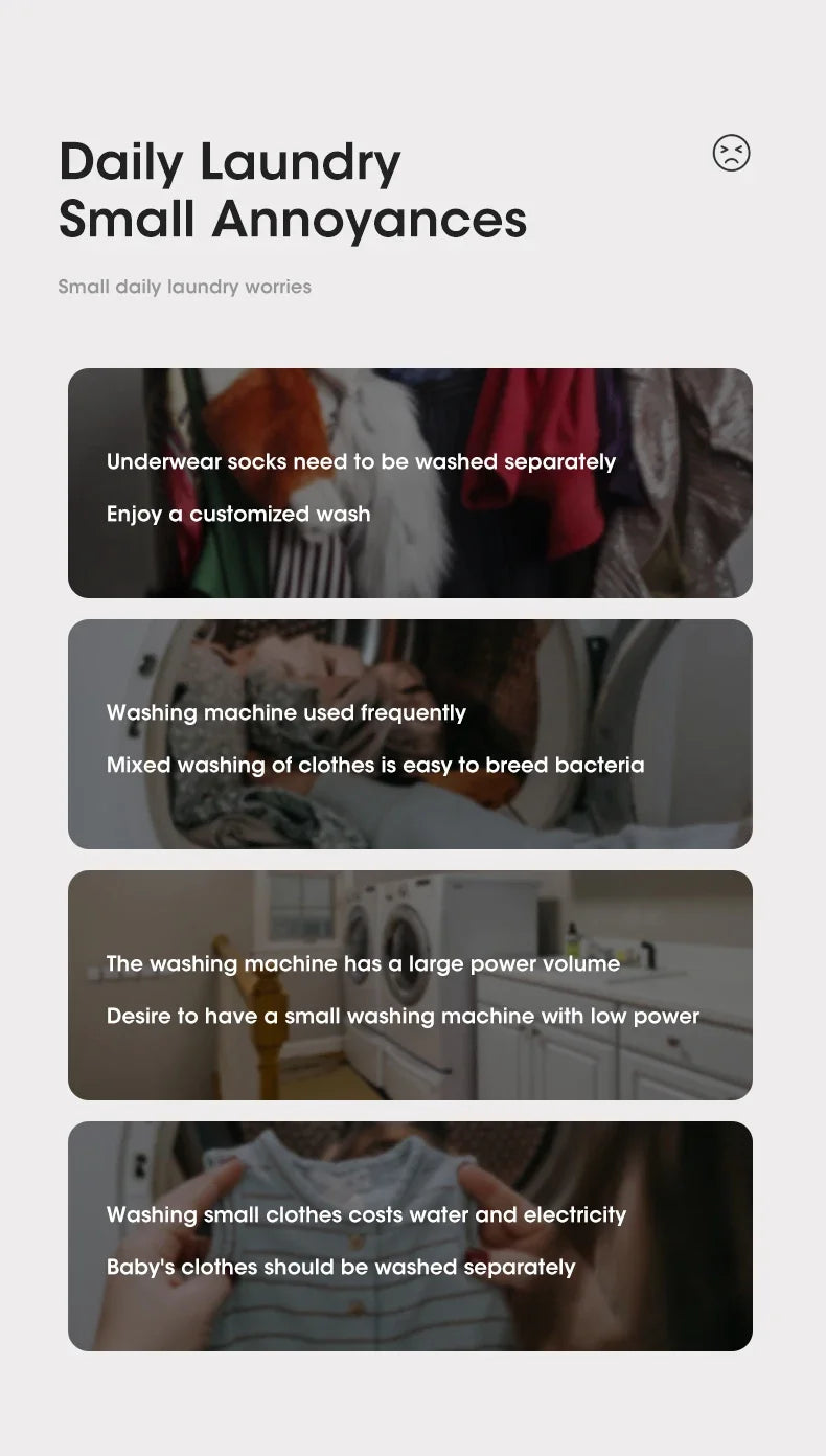 Folding  Washing Machine Sock Barrel Centrifuge Washing Machine Clothes Mini Underwear Portable Washing Machine for Dehydration