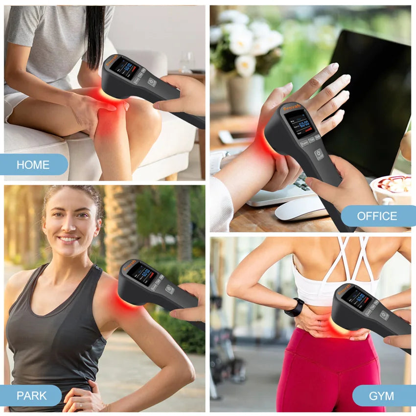 4*808nm 16*650nm Physiotherapy Equipment Cold Laser Therapy Infrared Red Light Back Neck Massager Muscle Body Relaxation Machine