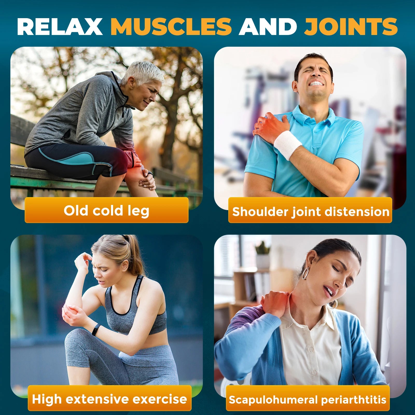 3 in 1 Heating Knee Pad Knee Shoulder Massager Support Shoulders Elbows Knees Joint Brace Muscle Relax Promote Blood Circulation