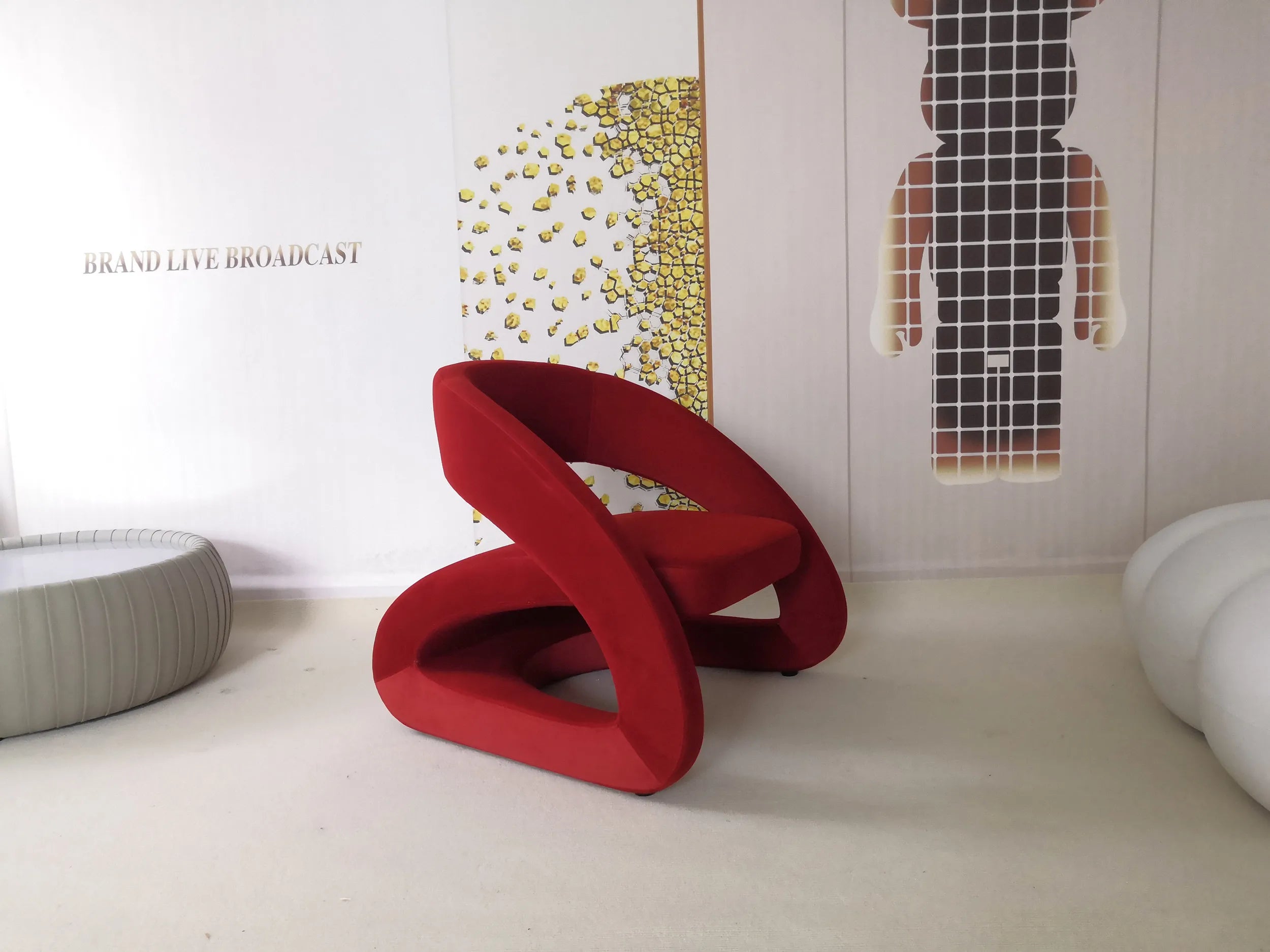 Lazy Nordic Living Room Chairs Red Leisure Comfy Puffs Modern Bedroom Chairs Lounge Design Hotel Sillas De Sala Home Furniture