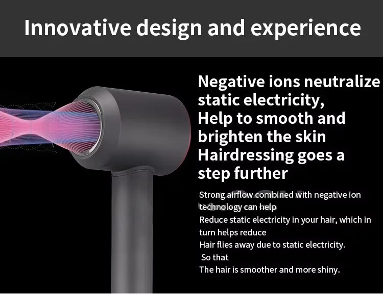 NEW High-power Leafless Hair Dryer 110,000 Rpm Professional 200 Million Negative Ion Hair Care Quick-drying Household Hair Dryer
