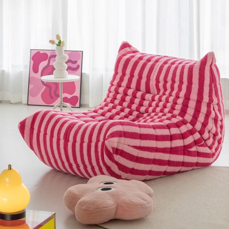 European Kawaii Living Room Sofas Boneless Design Ergonomic Comfortable Living Room Sofas Upholstered Cute Canapé Lit Furniture