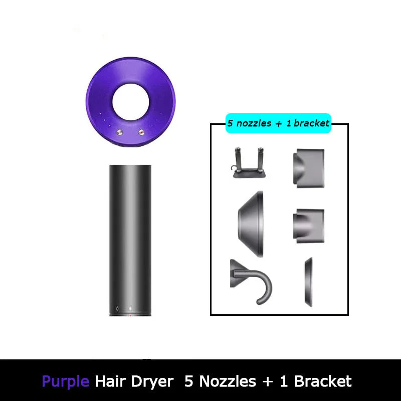 Leafless Hair Dryer New Professional With Flyaway Attachment Negative Ionic Premium Hair Dryers Multifunction Salon Style Tool