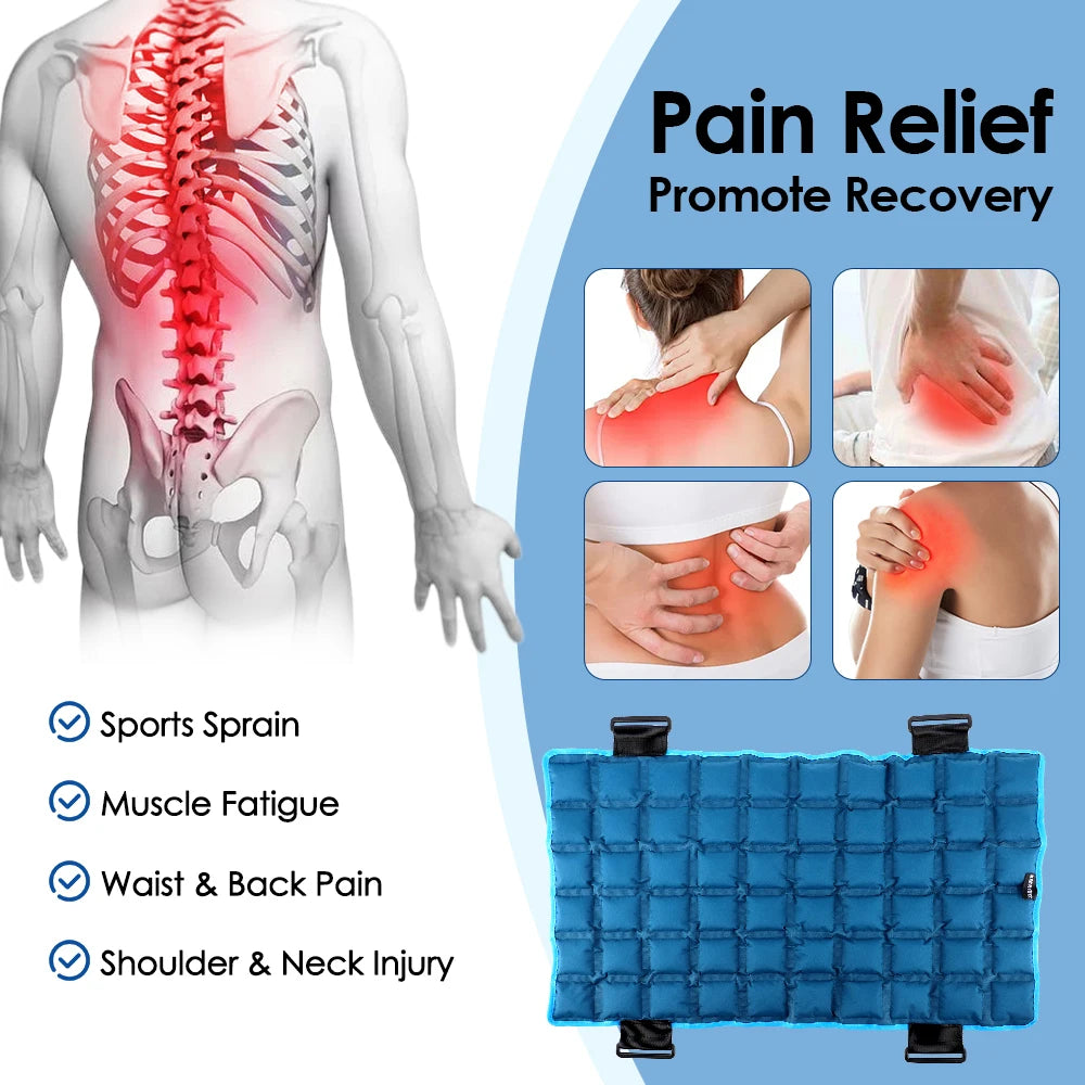 Reusable Large Ice Pack Wrap Hot Cold Compress Therapy Back Massage Pad Cooling Cushion For Knee Leg Neck Shoulder Muscle Strain