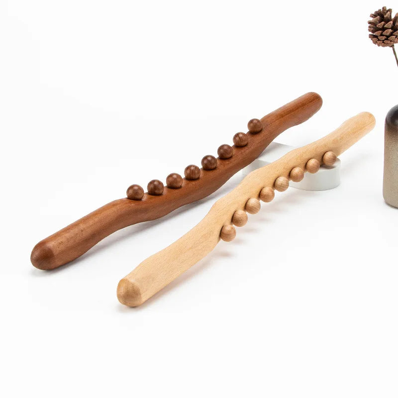 Rolling Pin Universal Back Needle Massage Tendons Beech Wood Scraping Stick Point Treatment Guasha Relax Therapy Tool