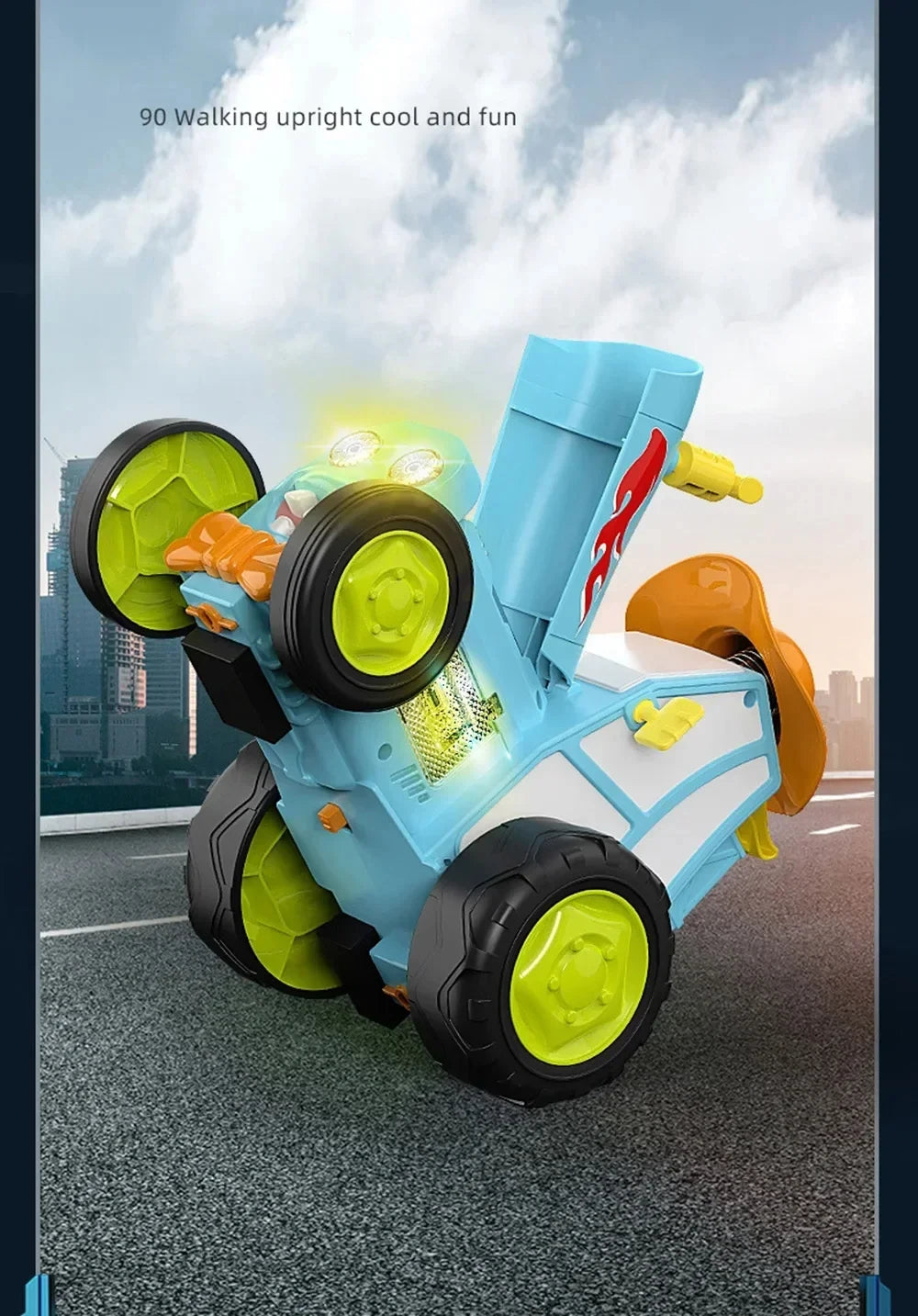 Crazy Jumping Stunt Car Wireless Infrared Remote Control Car Dance Lights Music Swing Fun New And Unique Children's Toys