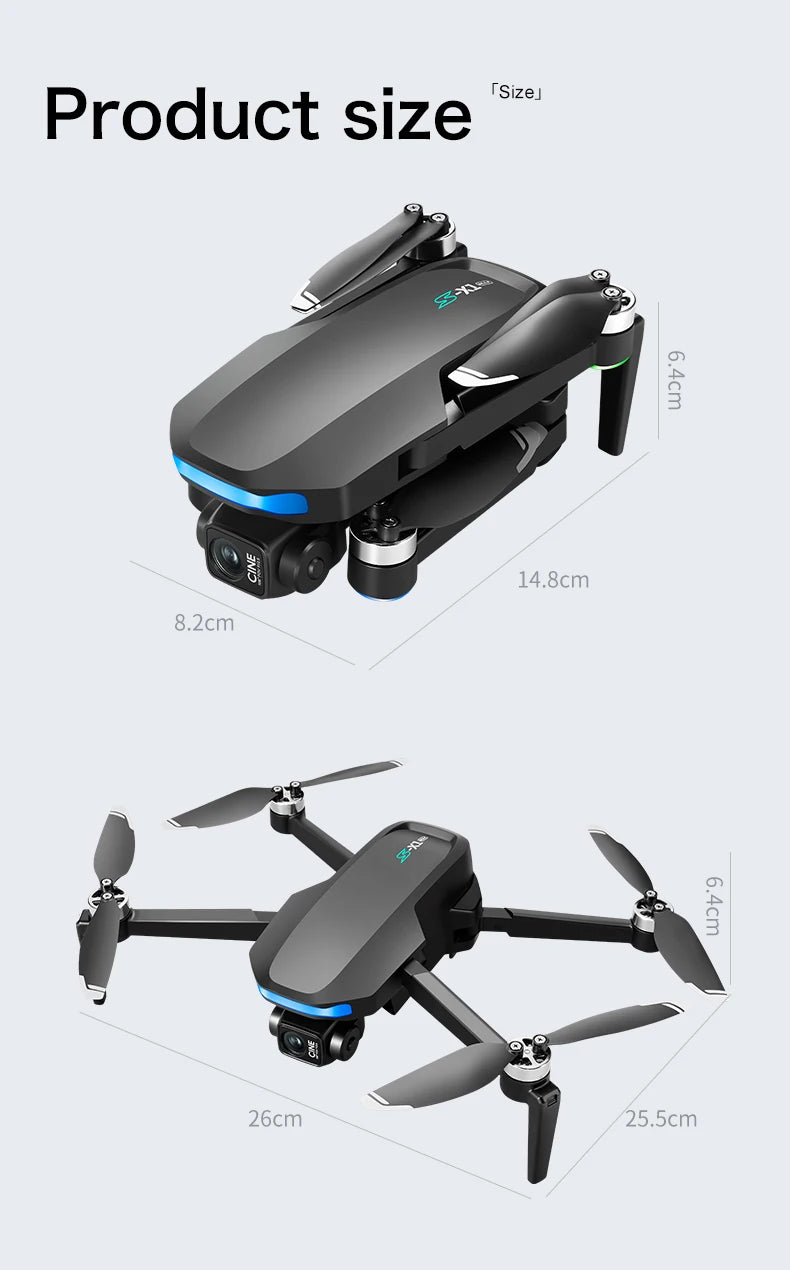S-X1 MAX GPS Drone 4K Professional HD Camera 3-Axis Gimbal Aerial photography Brushless Screen 5G WIFI FPV Dron RC Quadcopter