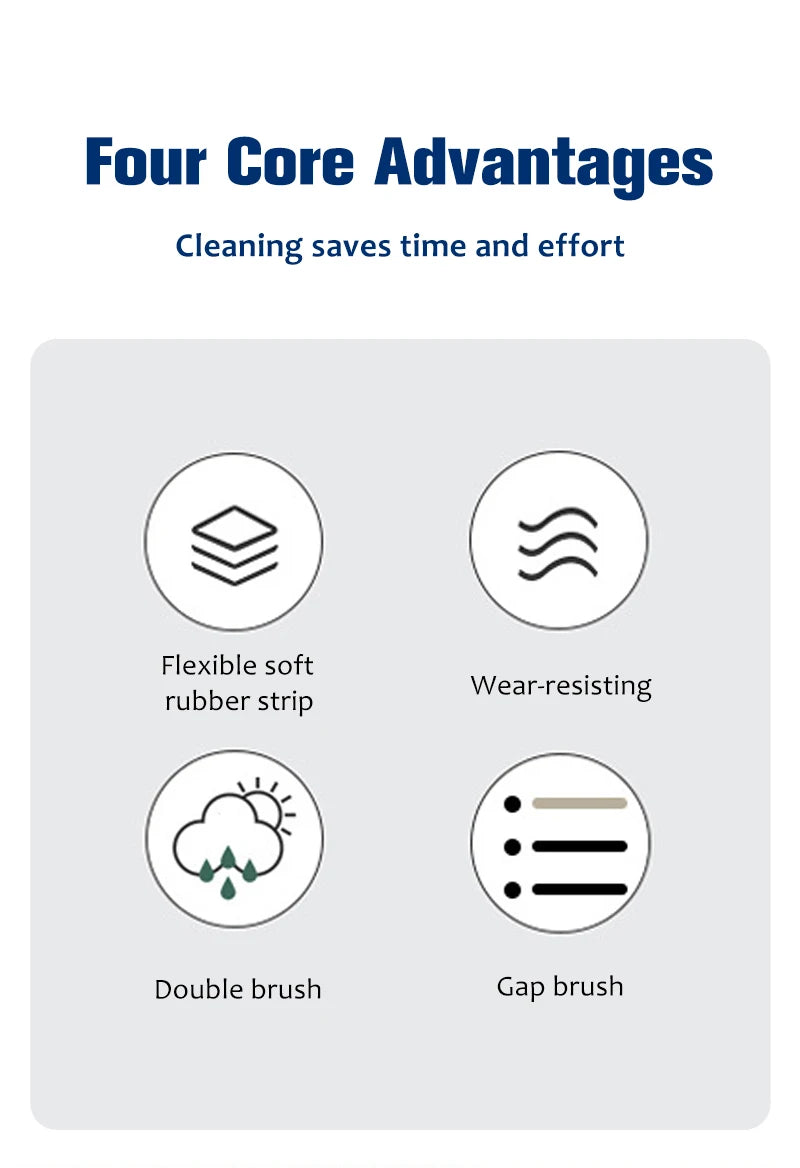 2 in 1 Window Mesh Screen Brush Window Cleaner Magic Broom Wiper Telescopic Long Handle Window Mop Squeegee Wiper Cleaning Tool