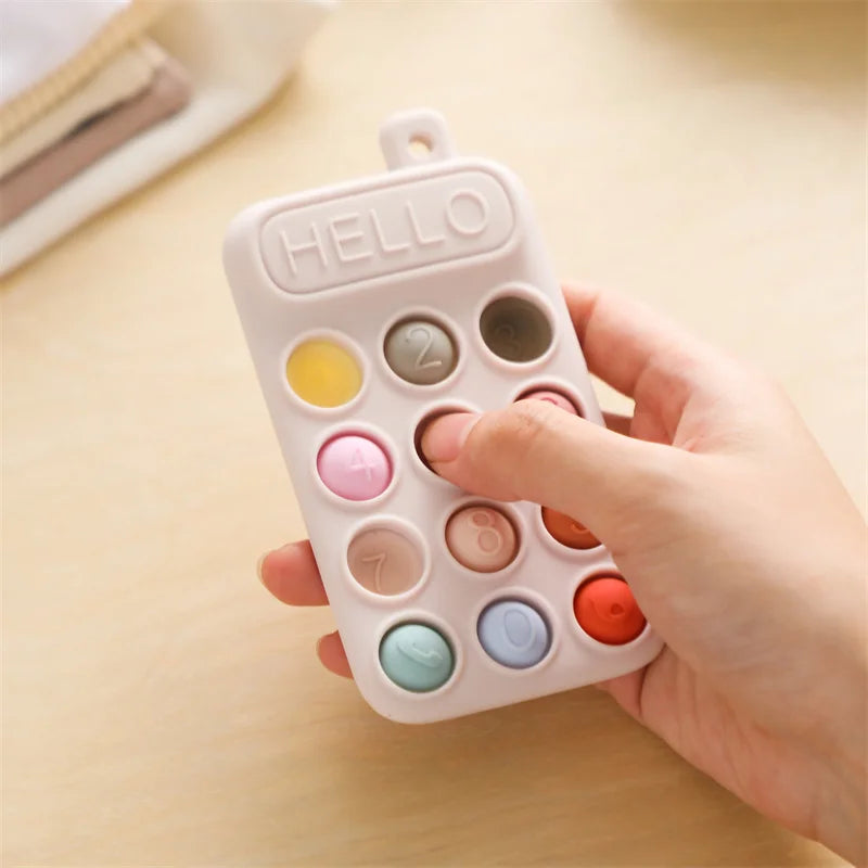 Baby Phone Teether Toy Telephone Sleeping Pacifier Clip Bracelet Simulation Phone Toys Early Educational Learning Toy Kids Gifts