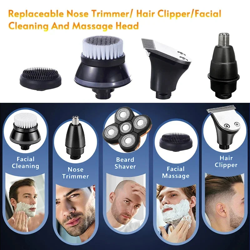 Replacement Electric Shaver Head Nose Trimmer Hair Clipper Facial Cleaning Brush Massage Head Spare 3/4/5 Cutter Floating Head