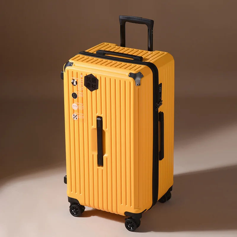 Oversized capacity suitcase student pull rod box 28 "brake wheel luggage men's women's password zipper style travel box 32