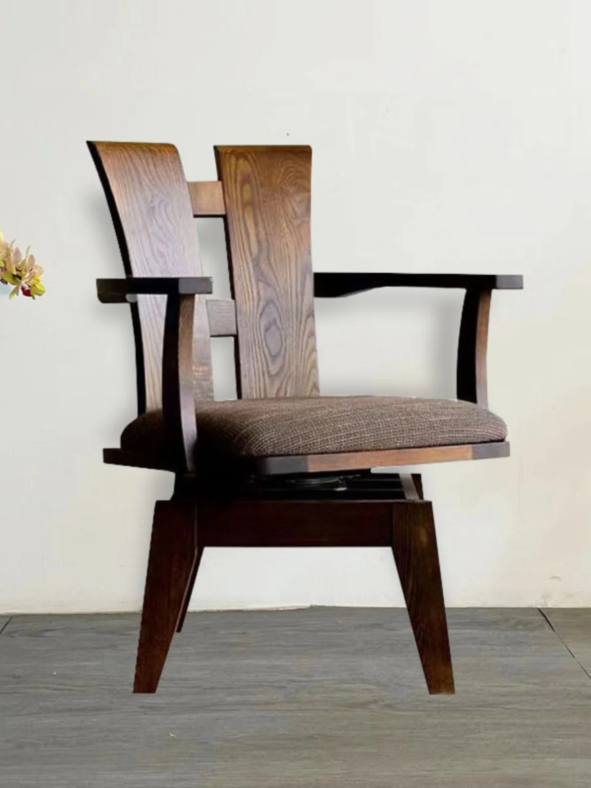 Wood Japanese Swivel Chair Black Walnut Nordic Design Accent Office Chair Desk Relaxing Computer Fotel Gamingowy Home Office