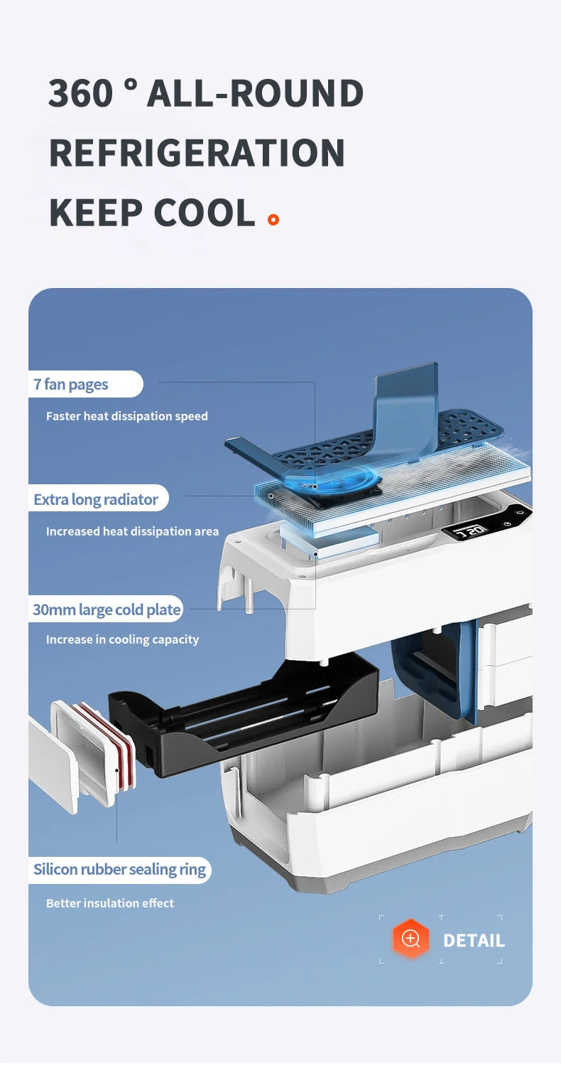 7800mAh High Quality Rechargeable Insulin Cooler Mini Fridge Portable Medical Refrigerator 5-8°C with Crossbody Bag for Travel