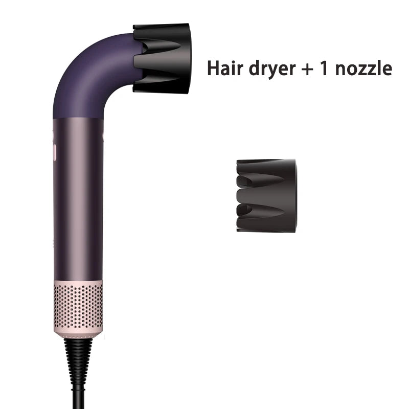 Hair dryer, 1400W high power, quick drying, lightweight body, low noise, comes with multiple types of air nozzles.