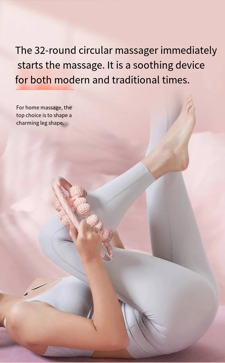 32 Wheel Leg Massager Ring Leg Clamp Roller Leg and Calf Muscle Exercise Home Fitness Relaxation Leg Slimming Tool