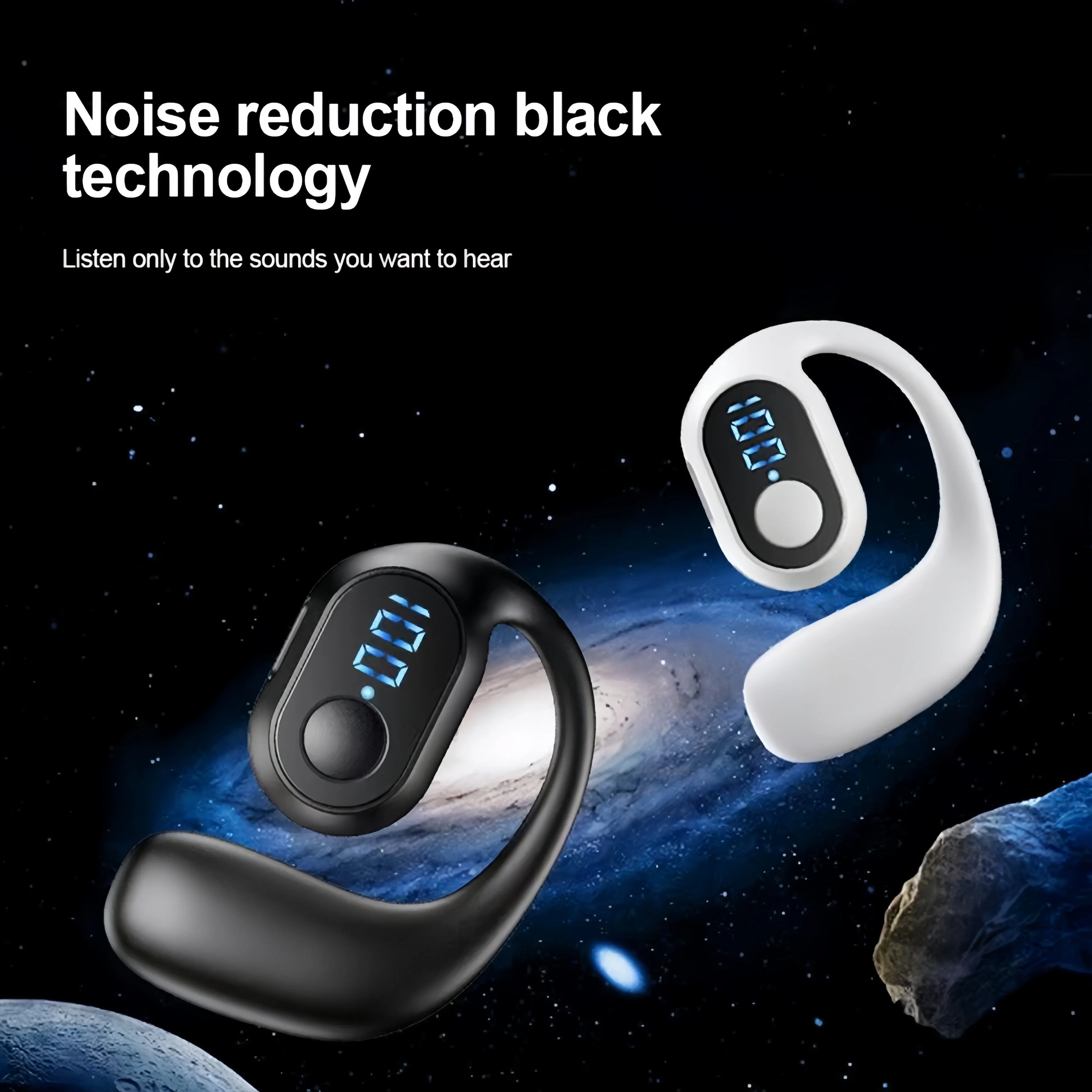 Q7 Wireless Bluetooth Earphones Air Conduction OWS Headphone HiFi Ear-Hook Music Sports Noise Cancel Headset For Smart Phones