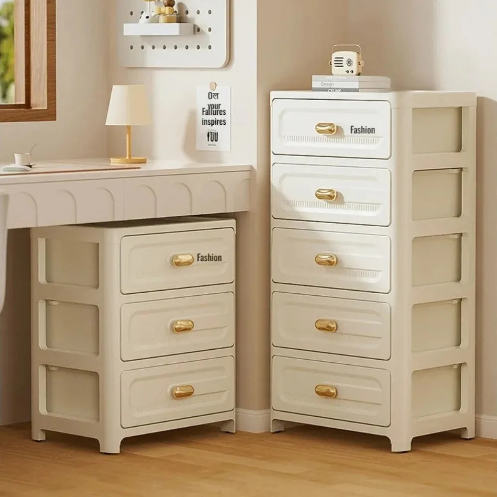 Home Minimalist Storage Cabinet Multi-layer Drawer Style Storage Cabinet Snack Storage Cabinet Home Storage Cabinet with Pulley