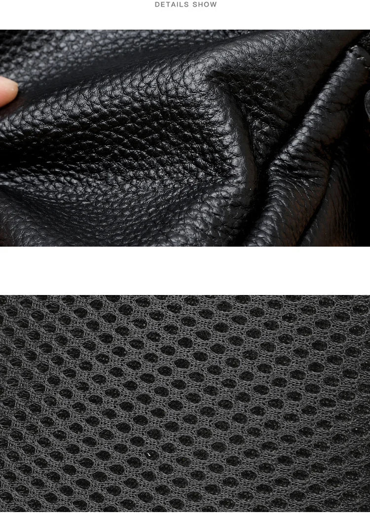 100% Genuine Leather Men Chest Bag Male Shoulder Bag Messenger Bag Casual Crossbody Bag Fashion Men's Purity Handbag