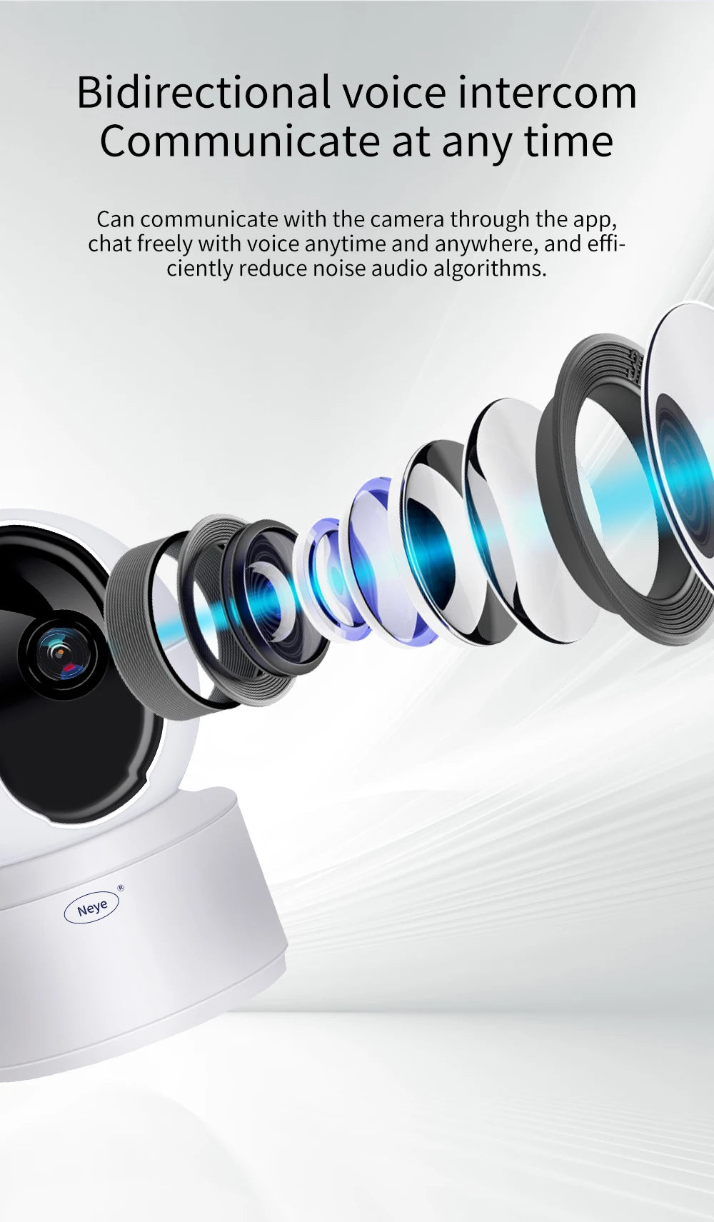 Neye S5 8MP 4K WiFi Security Camera Home Indoor Baby Monitor 360 ° Panoramic Camera CCTV Smart Home Security