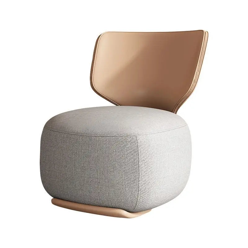 Log Light Luxury First Class Cabin Lounge Sofa Chair Nordic Living Room  Fabric Low Stool Balcony Leisure Armchair 2023 New