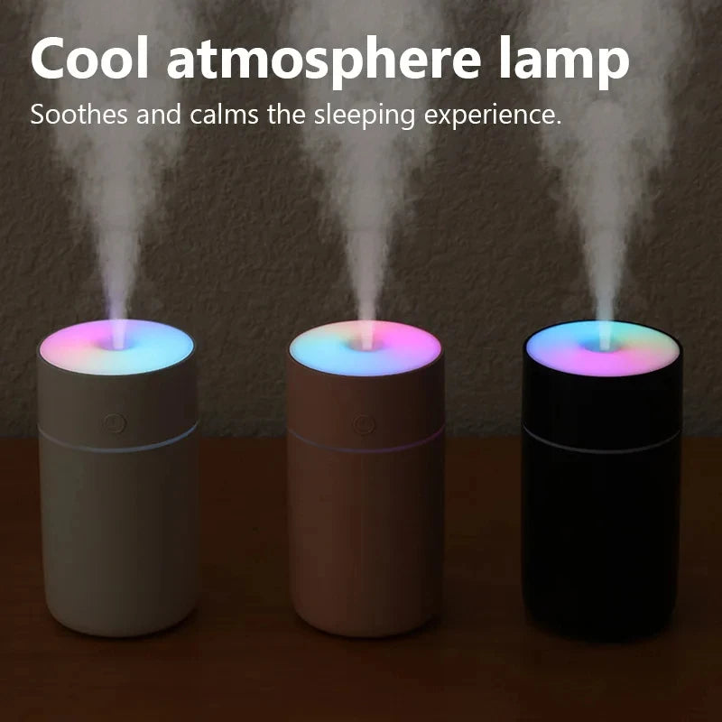 Colorful Portable Air Humidifier USB Rechargeable Wireless Home Car Mini Air Atomizer Aroma humidificador Essential Oil Diffuser