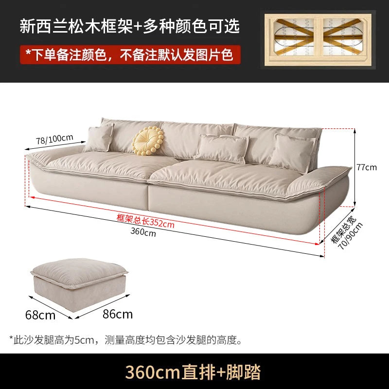 Minimalist Living Room Sofas Oversized Cushion Individual Nordic Living Room Sofas 2 Seater Modern Divano Soggiorno Furniture