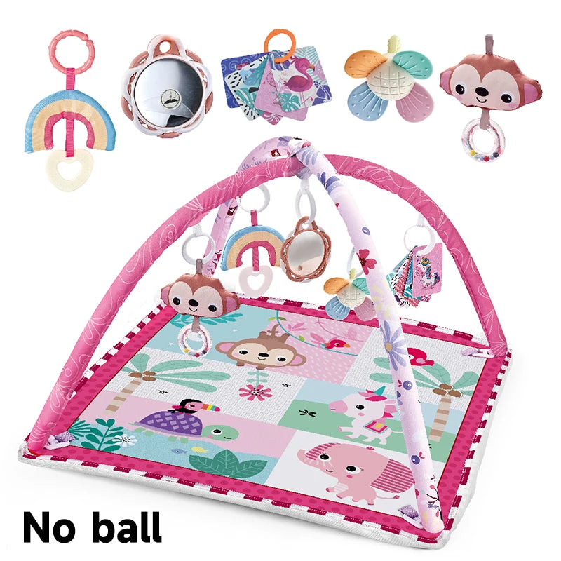 Baby Play Gym Play Mat Children Play Mat Rack Newborn Baby Activity Gym Mat 0-36 Months Tummy Time Crawling Game Blanket Toys