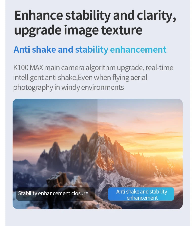 K100 Max Mini RC Drone 4K Professional HD Camera Optical Flow Positioning Colorfuls Dron Foldable RC Quadcopter Toys for Kids
