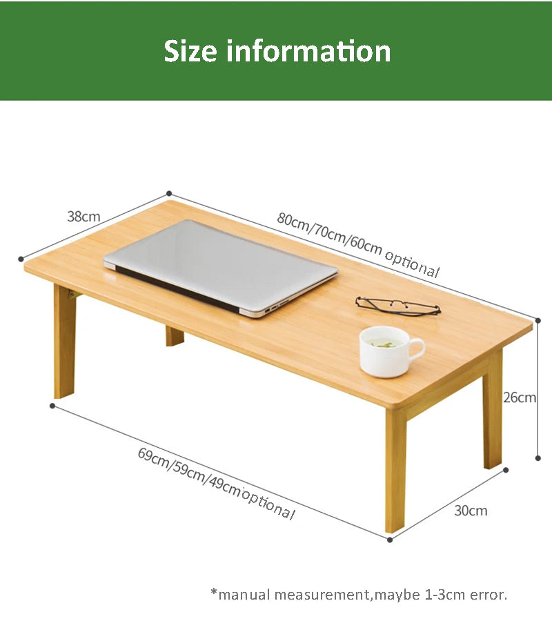 Foldable Laptop Desk Living Room Dining Apartment Tea Table Simple Modern Table Minimalist Baboo Coffee Table