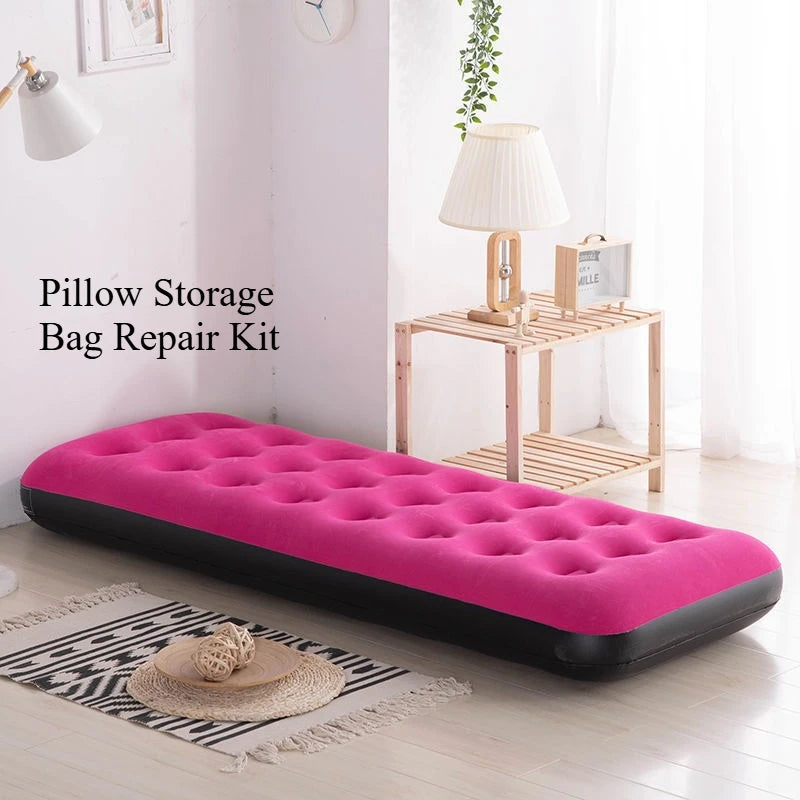 Inflatable Household Single Folding Bed Air Cushion Bed Double, Thickened Portable Air Bed Outdoor Inflatable Sofa