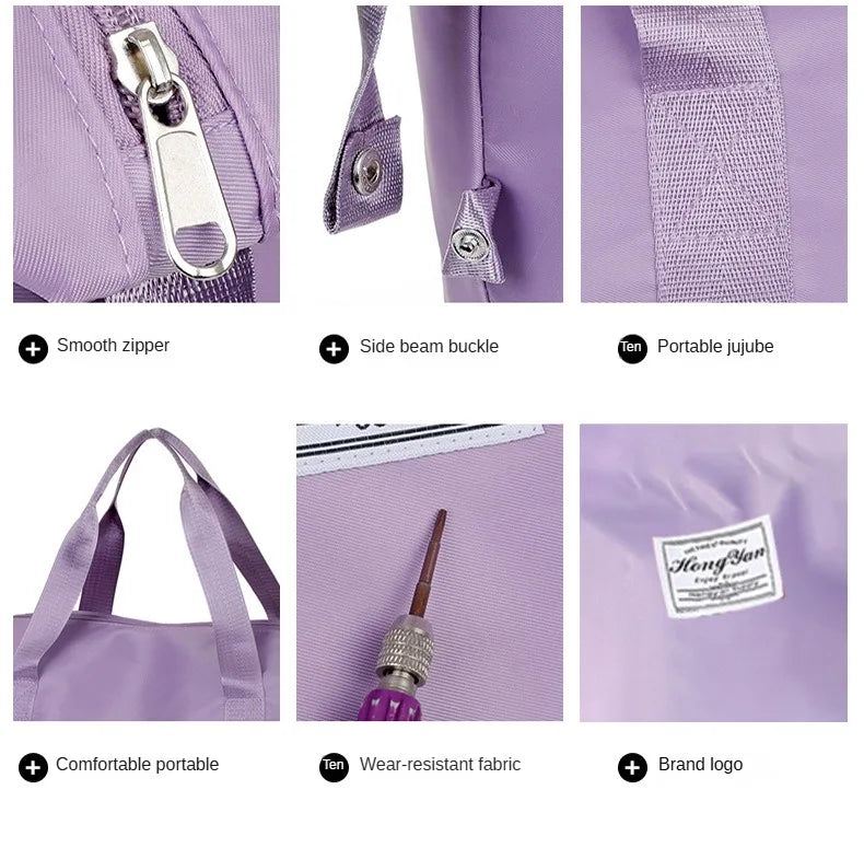 Universal Wheel Expandable Luggage Large Capacity Lightweight Travel Fitness Bag with Dry And Wet Separation Storage