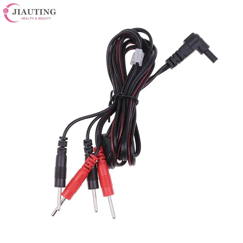 2/4pin Electrode Wire Electrotherapy Electrode Lead Electric Shock Wires Cable For Massager Connection Cable Massage  Relaxation