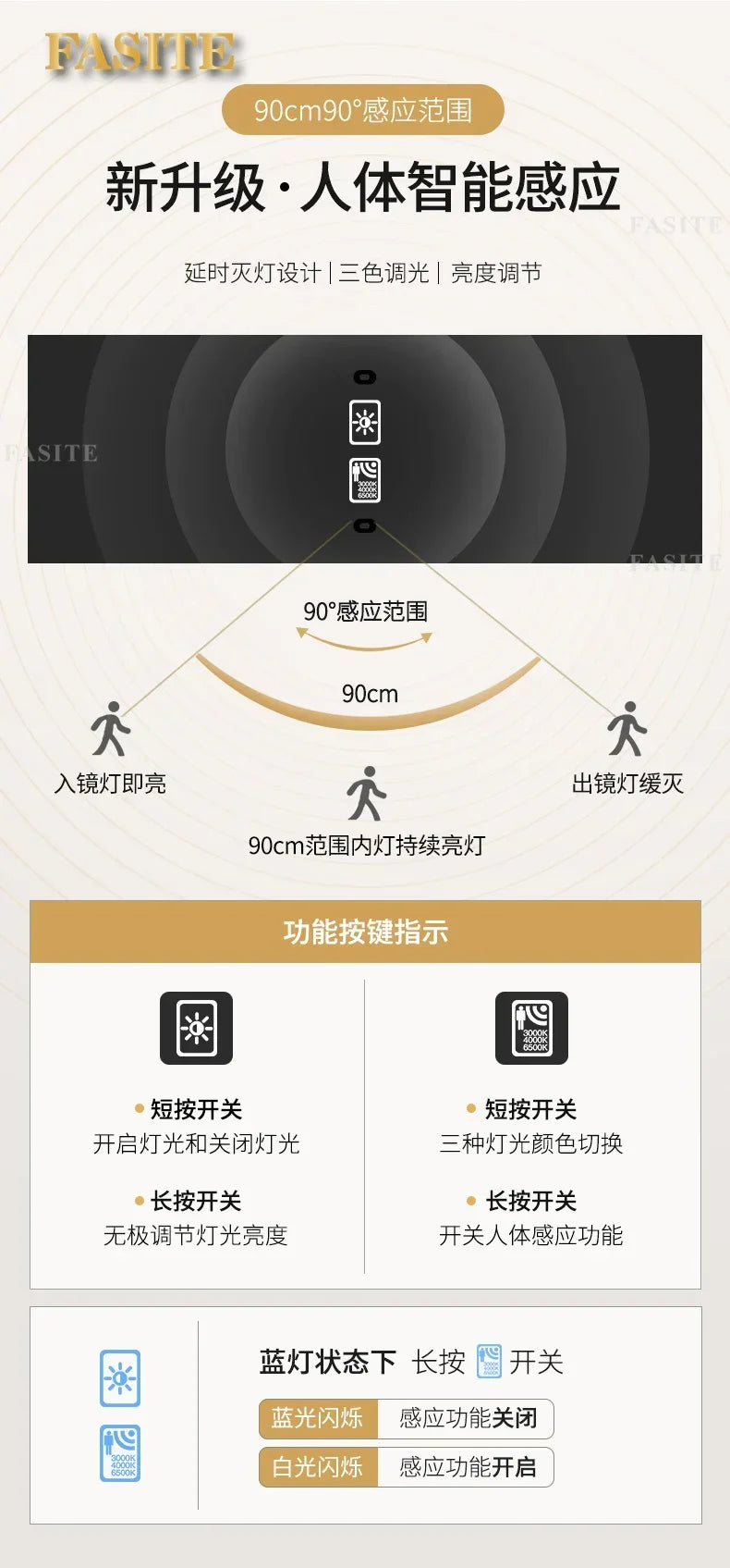 Bathroom Mirror Aestheti Full Length Hallway Large Floor Mirror Quality White Espelho Redondo Home Decorating Itemson sale