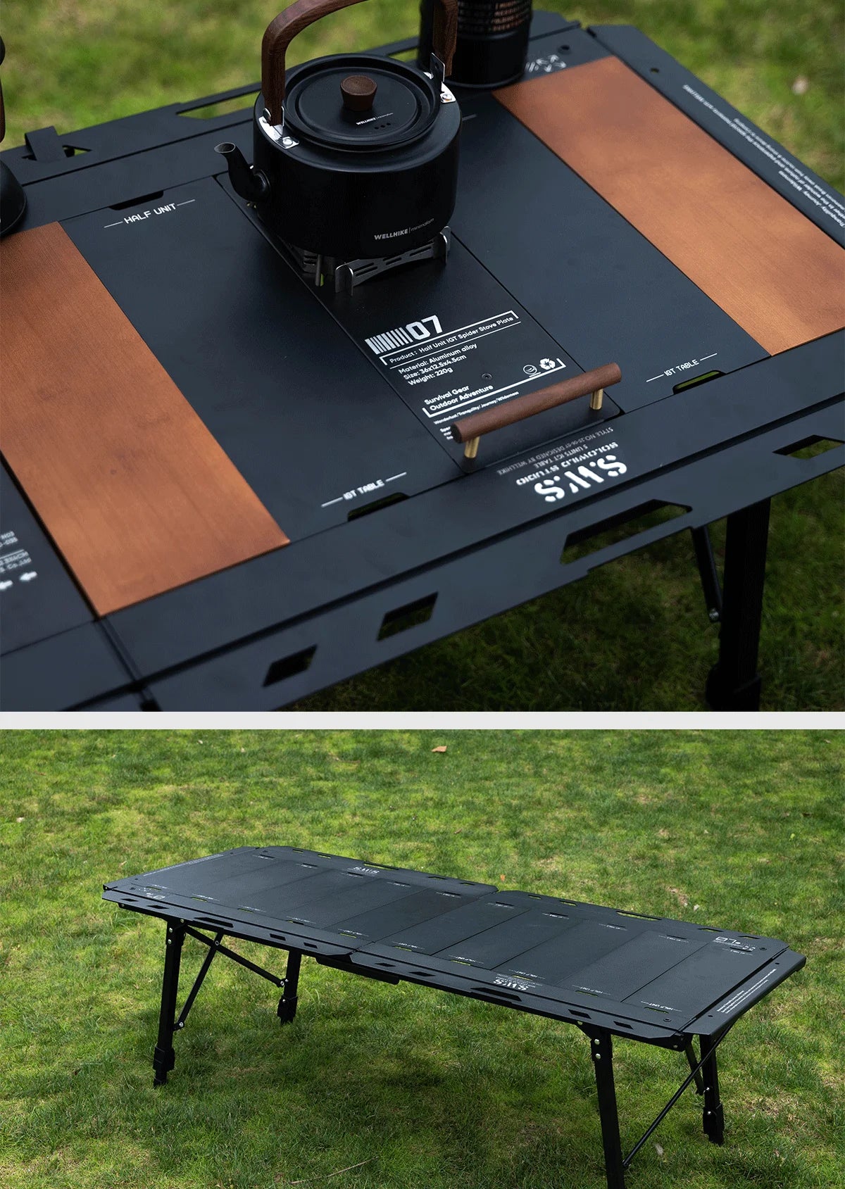 Outdoor SWS Five Unit IGT Table 5 Multi functional Folding Aluminum Alloy Height Adjustable Table
