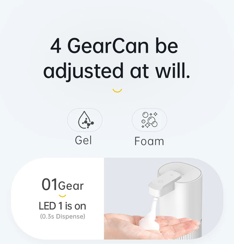 Automatic Soap Dispenser Touchless Foaming Soap Dispenser 380ml USB Rechargeable Electric Foam Soap Dispenser Drip/Foam Optional